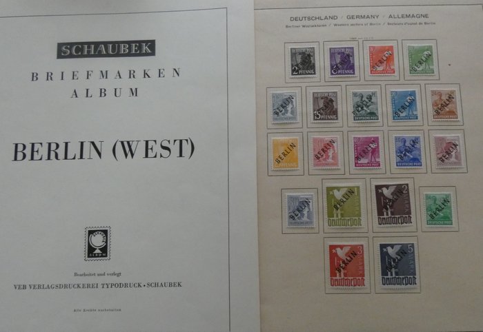 Berlin 1949/1954 - Berlin samling frimærker fra 1949 - 1954 med fold - es fehlt lediglich Block 1