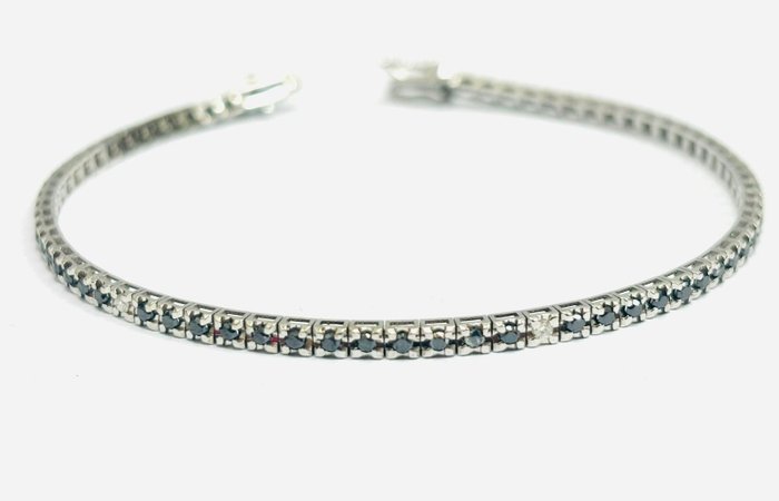 Armbånd - 18 kraat Hvidguld -  440ct tw Diamant (Farvebehandlet)  - Diamant - Fremstillet i Italien