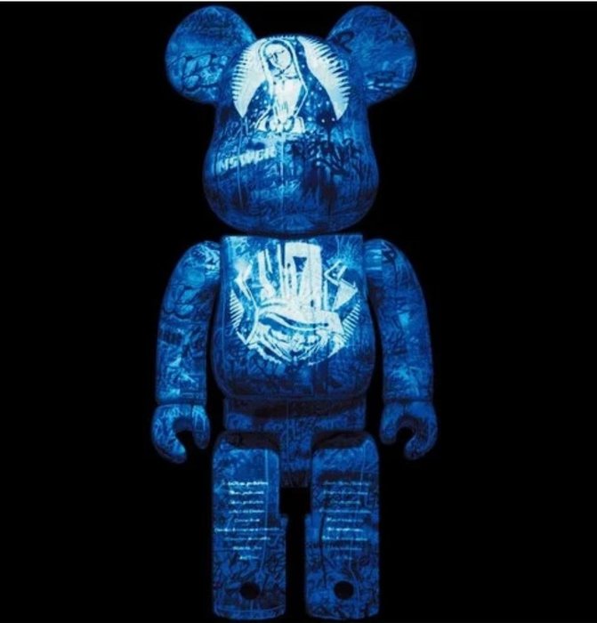 Knave x Medicom Toy - Be@rbrick Knave by Yuck P(L/R)ayer 400 % +Uv Lamp Bearbrick 2024