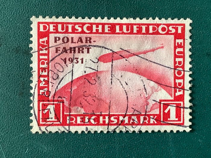 Tyske Kejserrige 1931 - 1 Mark Polar Fahrt - Michel 456