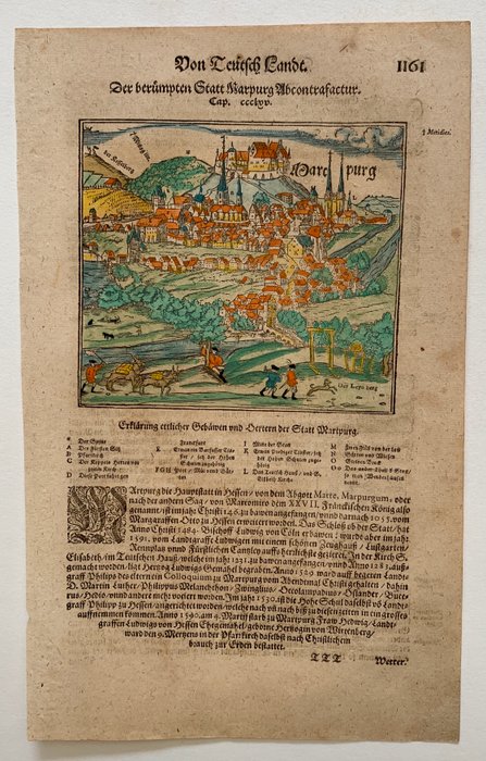 Tyskland - Hessen, Marburg; Sebastian Münster - Beschreibung des Hessenlandts/ so zu unsern zeiten die Landtgraffeschafft von Hessen genannt wirdt; - 1561-1580