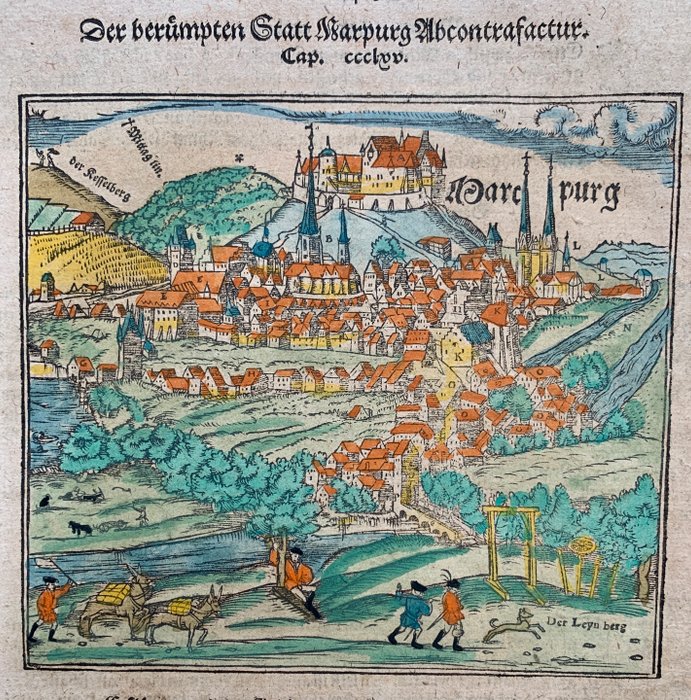 Tyskland - Hessen, Marburg; Sebastian Münster - Beschreibung des Hessenlandts/ so zu unsern zeiten die Landtgraffeschafft von Hessen genannt wirdt; - 1561-1580