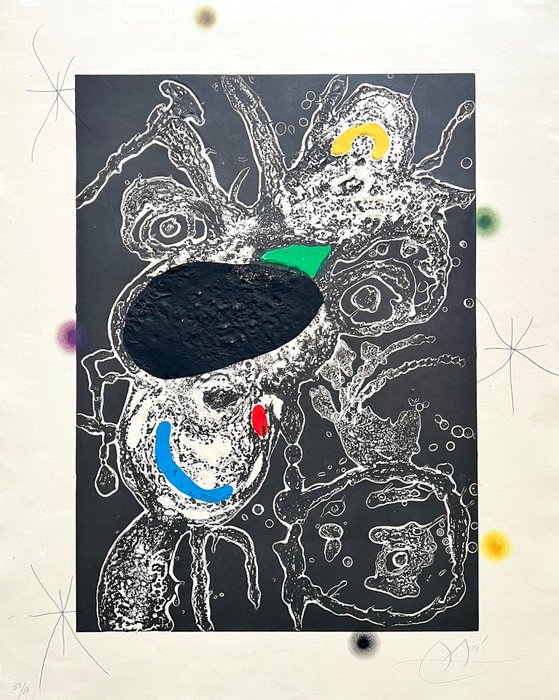 Joan Miro (1893-1983) - 89x70cm - Carborundum -hand signed