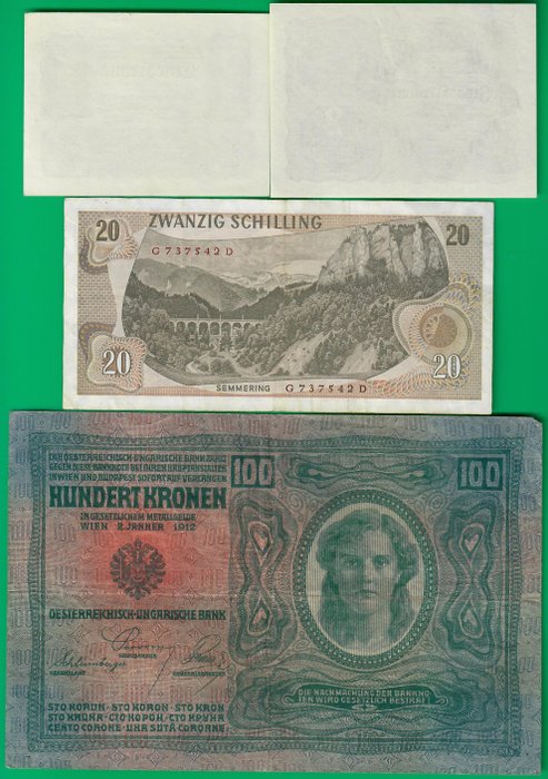 Østrig, Ungarn. - 10 banknotes - various dates  (Ingen mindstepris)