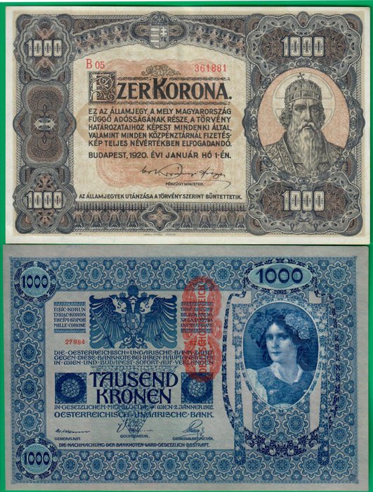 Østrig, Ungarn. - 10 banknotes - various dates  (Ingen mindstepris)