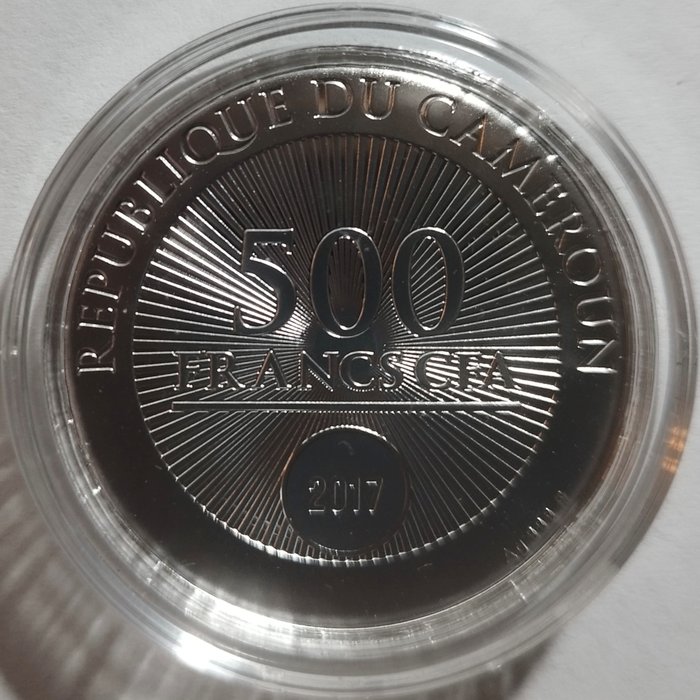 Cameroun. 500 Francs 2017 "Panthera Leo - S.O.S. Palmyra" - mintage 555  (Ingen mindstepris)