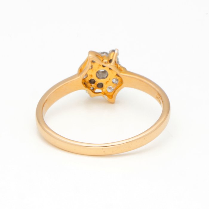 Ingen mindstepris - Ring - 14 karat Gulguld Diamant (Natur)