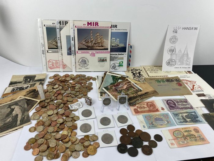 Rusland. Large Russian Treasure Lot, almost 500x Coins, Jewellery, Banknotes, and more!  (Ingen mindstepris)