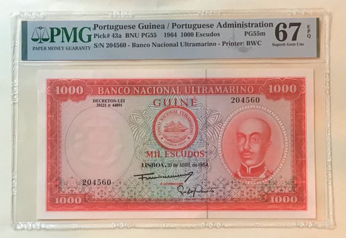 Portugisisk Guinea. - 1000 Escudos 1964 - Pick 43a  (Ingen mindstepris)