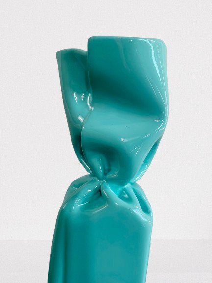 Laurence JENK (1965) - Skulptur, BONBON TURQUOISE 1/8 - 40 cm - Harpiks - 2024