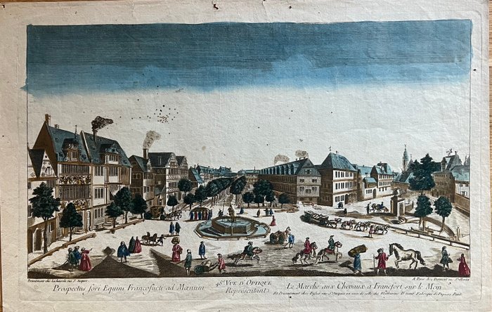 Tyskland - Frankfurt am Main; Basset / Daumont - Le Marché au Chevaux a Francfort sur le Mein - 1721-1750