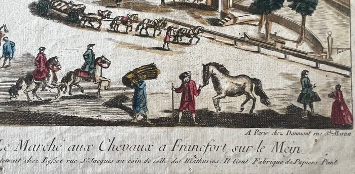 Tyskland - Frankfurt am Main; Basset / Daumont - Le Marché au Chevaux a Francfort sur le Mein - 1721-1750