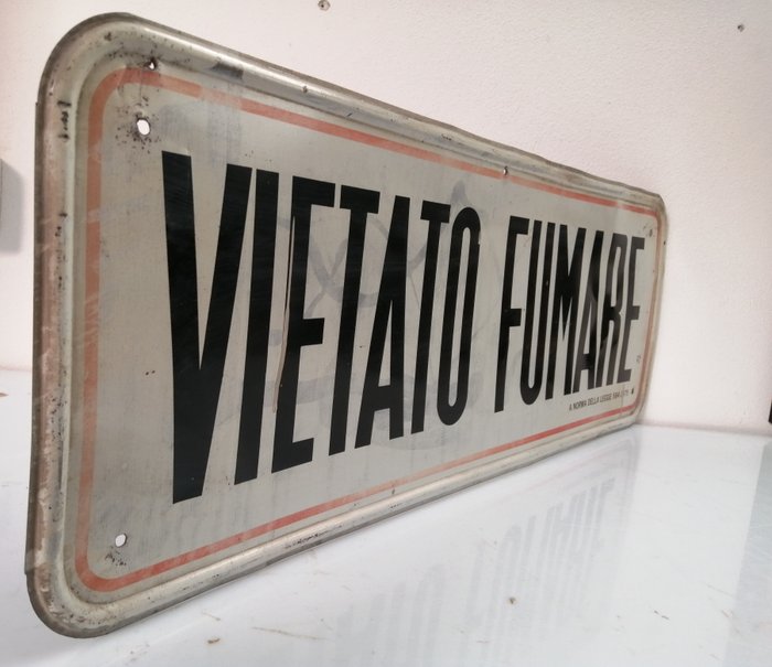 Vietato Fumare - 1980s - Tegn - Aluminium, Serigrafi