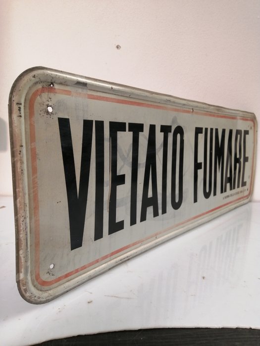 Vietato Fumare - 1980s - Tegn - Aluminium, Serigrafi