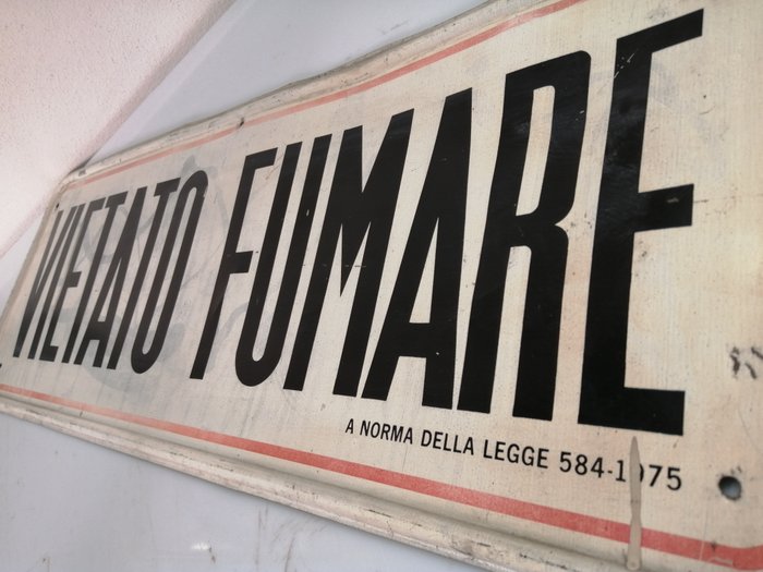 Vietato Fumare - 1980s - Tegn - Aluminium, Serigrafi