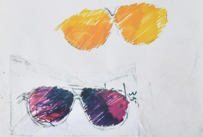 Mario Schifano (1934-1998) - Occhiali Ray-Ban