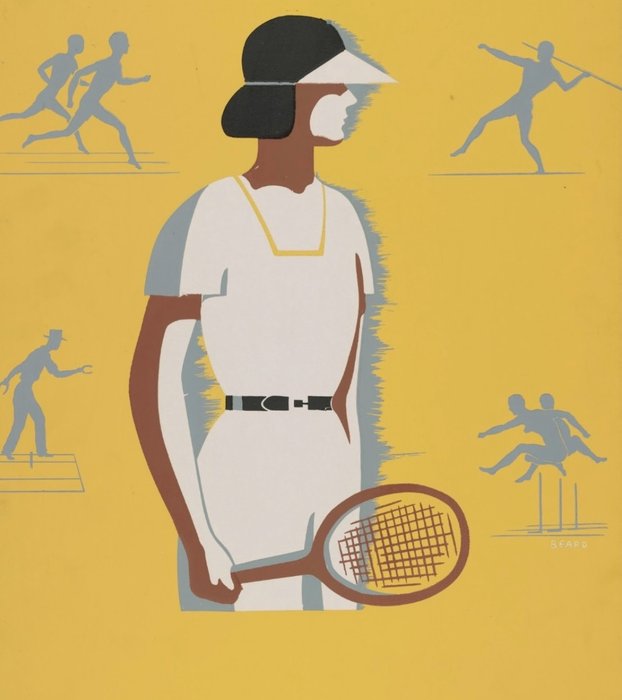 Robert L. Beard - USA - Field Day - tennis - sport - athlets- new deal - Franklin D. Roosevelt - 1930‹erne