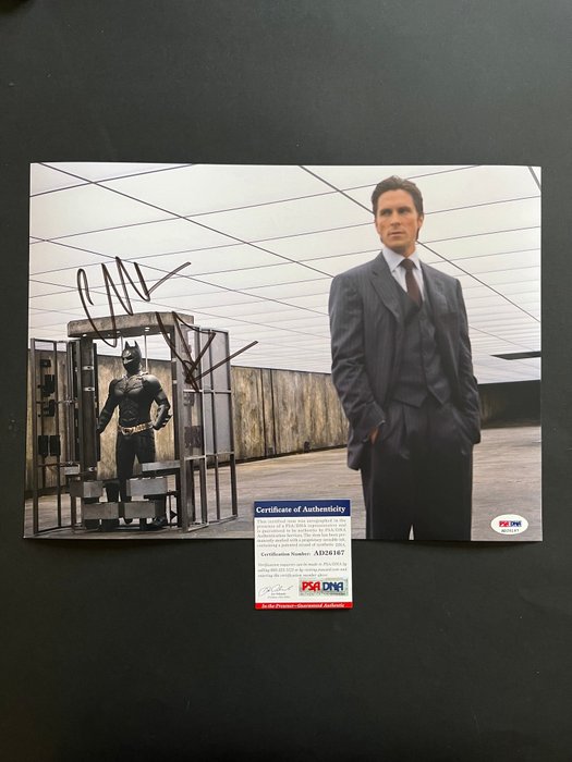 Dark Knight the Christian Bale (Bruce Wayne/Batman) - Signed in Person - with PSA/DNA Certificate - Autograph photo - No Reserve!