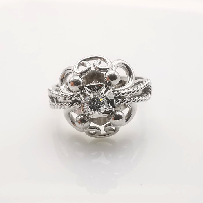 Ring - 18 kraat Hvidguld -  0.25ct. tw. Diamant (Natur)