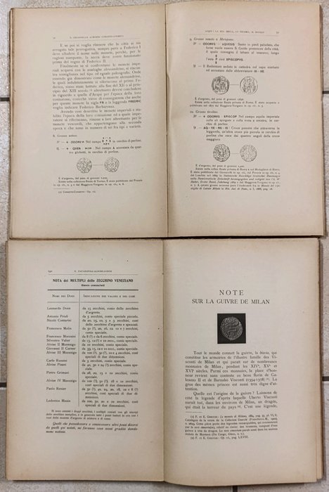 La Rivista Italiana di Numismatica e scienze affini - 2 annate in 6 tomi - 1908-1909