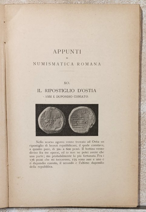 La Rivista Italiana di Numismatica e scienze affini - 2 annate in 6 tomi - 1908-1909