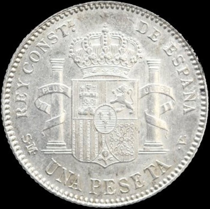 Spanien. Alfonso XIII (1886-1931). 1 Peseta 1900 (00) SMV Madrid - in slab NGC MS 61  (Ingen mindstepris)