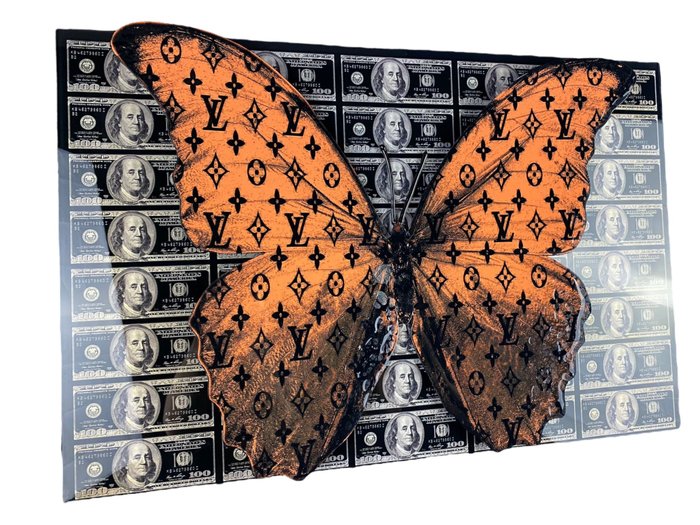 AmsterdamArts - Louis vuitton 3D Black dollar butterfly