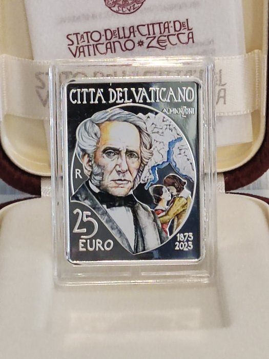 Vatikanstaten. 25 Euro 2023 "Manzoni" Proof colorata