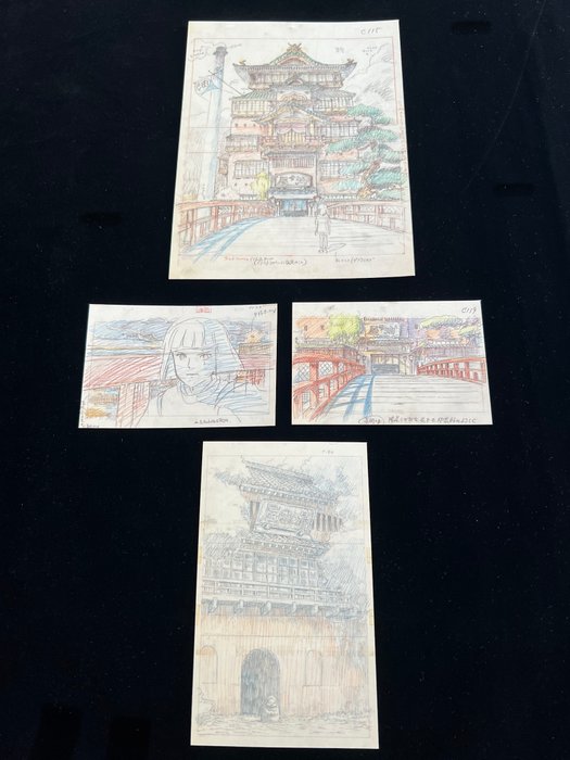 Spirited Away - 4 Anime Layout set, UV LIGHT TESTED, Free Shipping