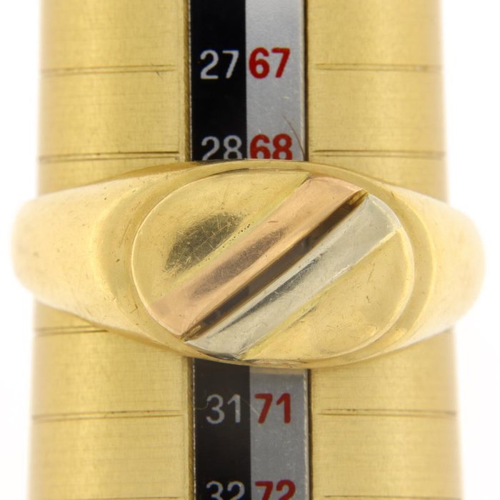 Handmade - Ring - MultiGold - 7.72g - 18 kraat Gulguld, Hvidguld, Rosaguld