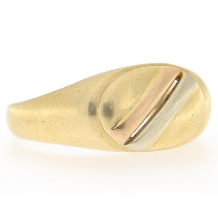 Handmade - Ring - MultiGold - 7.72g - 18 kraat Gulguld, Hvidguld, Rosaguld