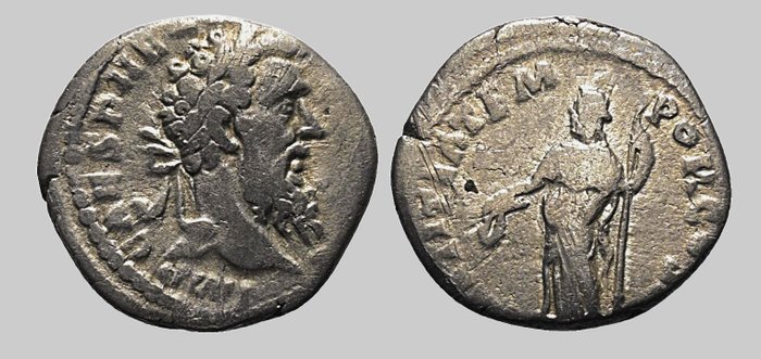 Romarriket. Pertinax (AD 193). Denarius Rome - Laetitia - Rare