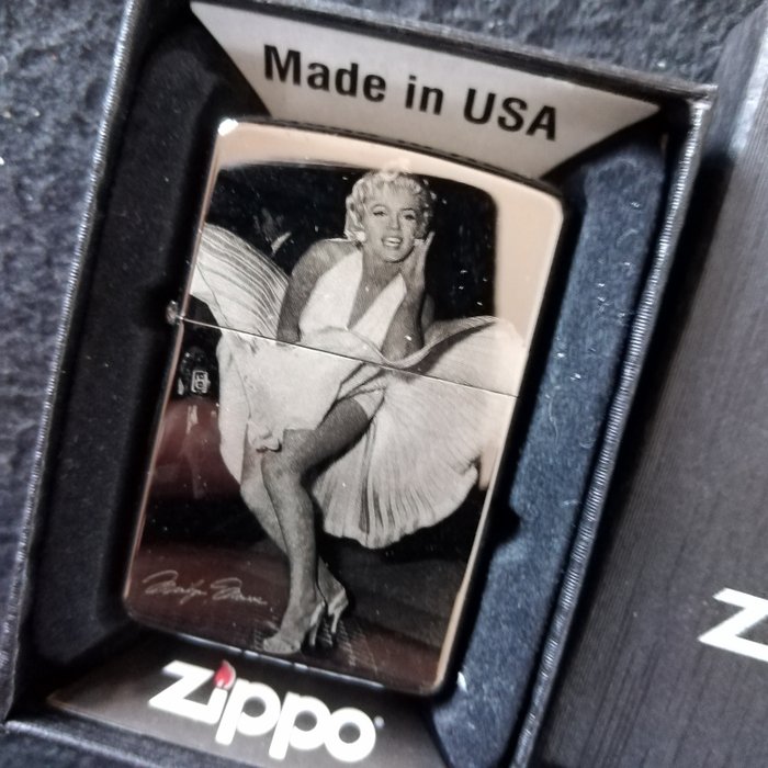 Zippo - Marilyn Monroe - Special Black Ice limited Edition - new - unignited - Lommelighter - Sort Is