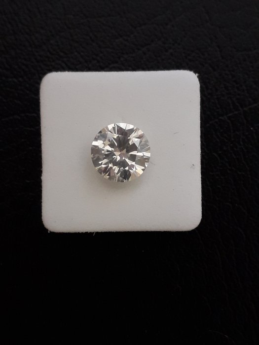 Ingen mindstepris - 1 pcs Diamant  (Natur)  - 1.50 ct - Rund - J - SI1 - Gemewizard Gemological Laboratory (GWLab)