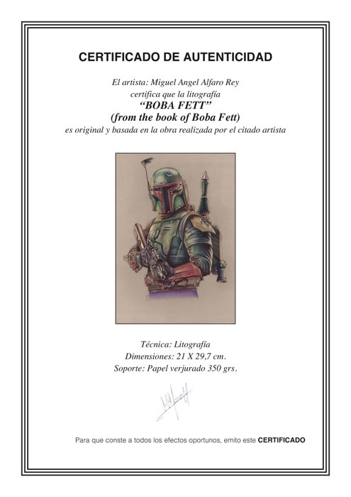 Miguel Ángel Alfaro Rey - Star Wars - Lithography Set of 5 - limited edition - New A4 - with Coa