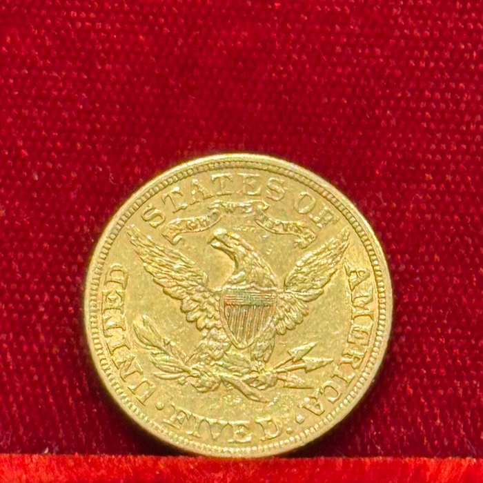 8,35 grams - Guld 900 - $5 1886 Liberty