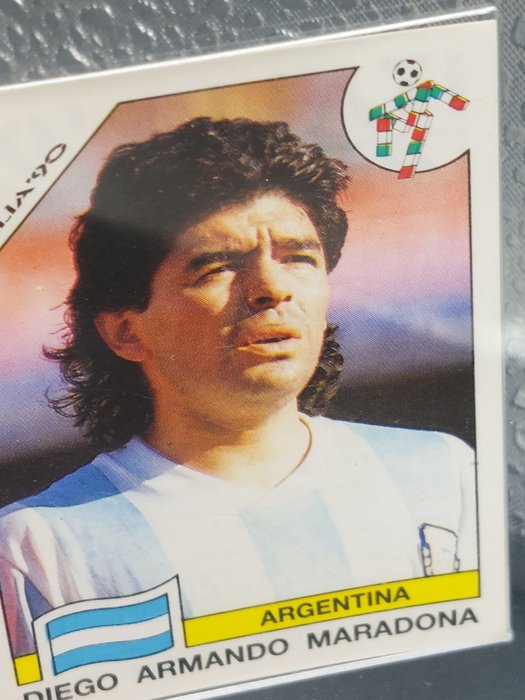 1990 Panini World Cup Italia 90 Diego Maradona #128 PGi 9 - 1 Graded sticker