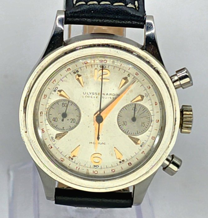 Ulysse Nardin Locle - Stahl Chronograph - Kaliber Valjoux 23 - Mænd - Schweiz omkring 1955