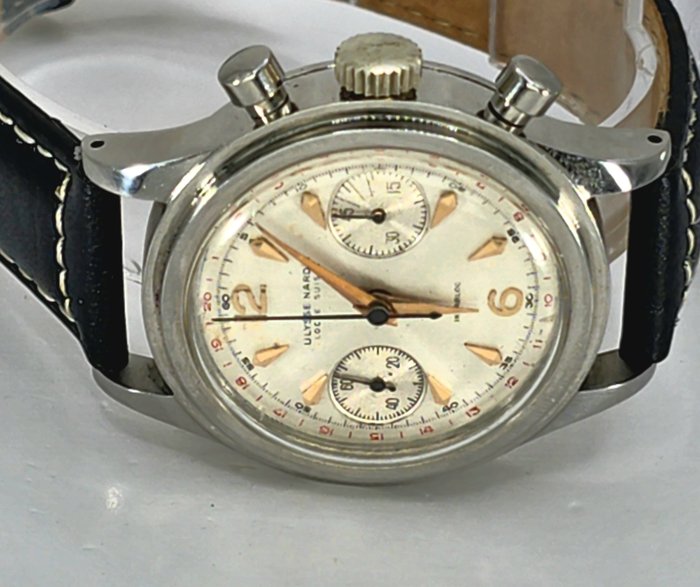 Ulysse Nardin Locle - Stahl Chronograph - Kaliber Valjoux 23 - Mænd - Schweiz omkring 1955