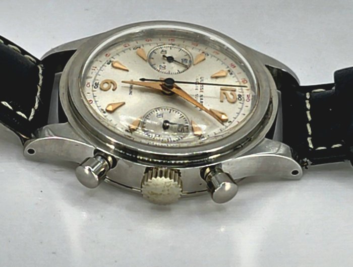 Ulysse Nardin Locle - Stahl Chronograph - Kaliber Valjoux 23 - Mænd - Schweiz omkring 1955