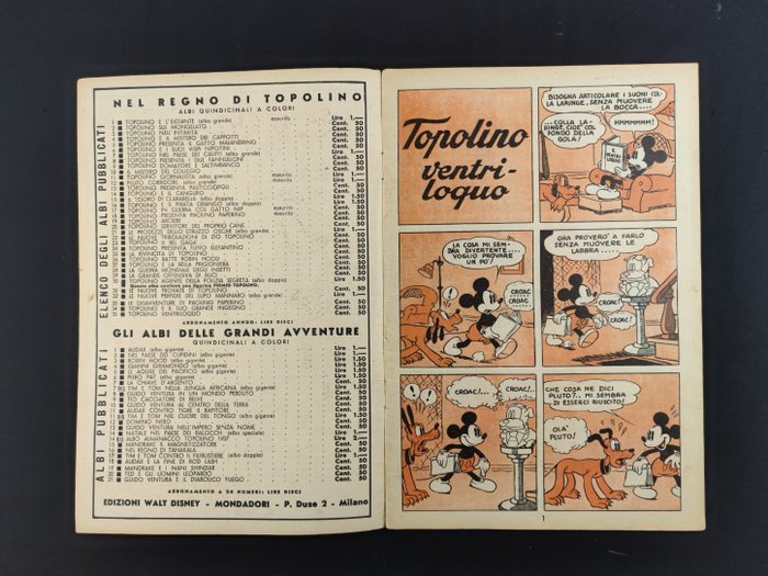 Nel Regno di Topolino n. 35 - Topolino Ventriloquo - 1 Comic - 1937