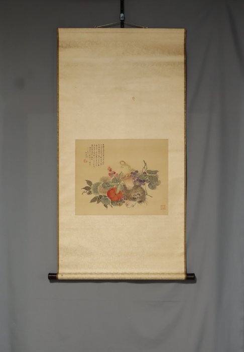 autumn harvest - With signature 'Seiun' 栖雲 - Seiun (?-?) - Japan - Meiji-perioden (1868-1912)