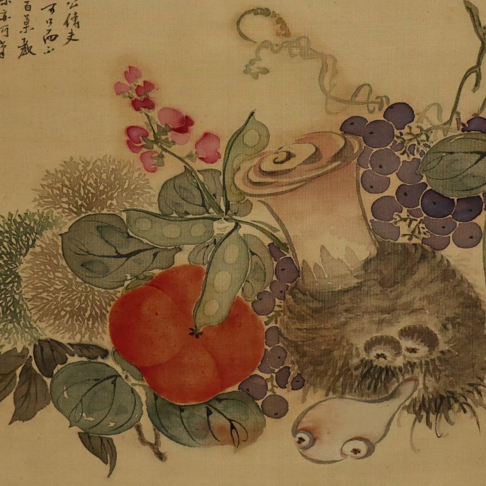 autumn harvest - With signature 'Seiun' 栖雲 - Seiun (?-?) - Japan - Meiji-perioden (1868-1912)