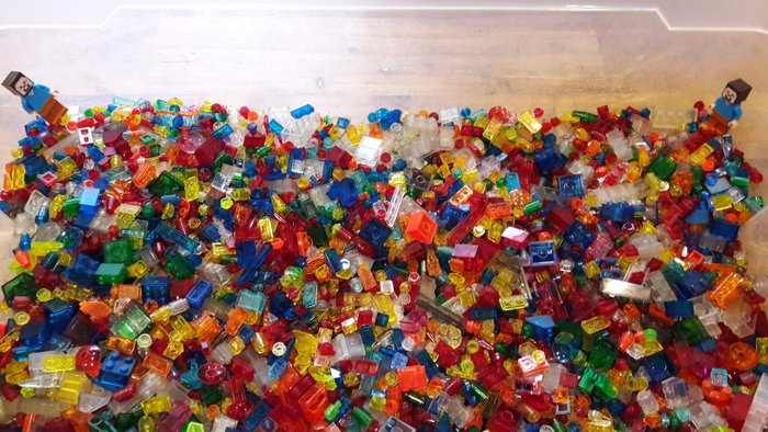 Lego - Assorti - Legostenen transparant mix - 1500 gram