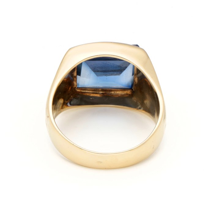 Ring - 14 karat Gulguld Safir