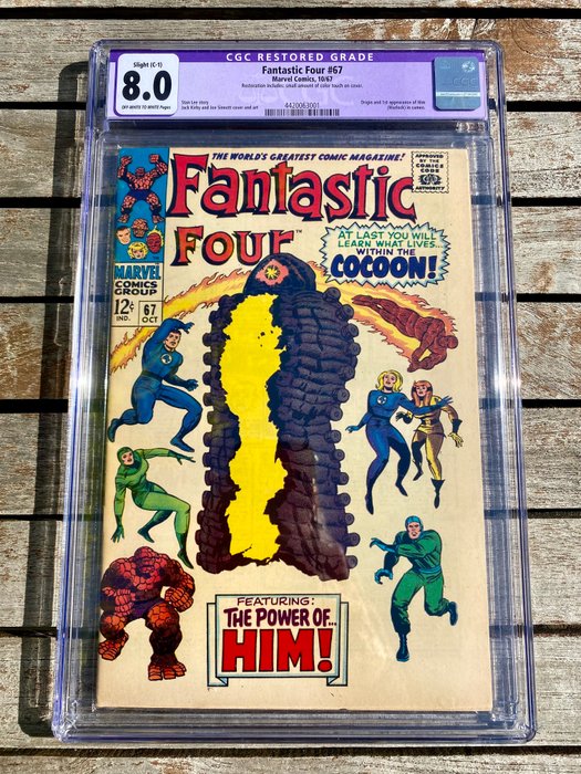 Fantastic Four #67 - Restored CGC Grade 80 - 1 Graded comic - 1967