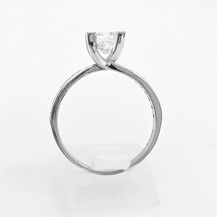 Forlovelsesring Hvidguld Diamant (Natur) - Diamant