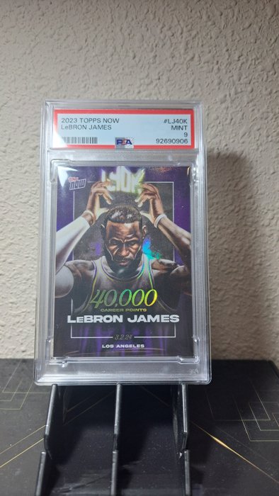 2023/24 Topps Now LeBron James #LJ40K - 40.000 Points Record PSA 9 - 1 Graded card