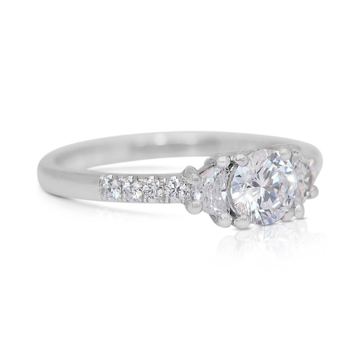 Ring - 18 kraat Hvidguld -  0.75ct. tw. Diamant (Natur) - Diamant - Top Diamond DIF