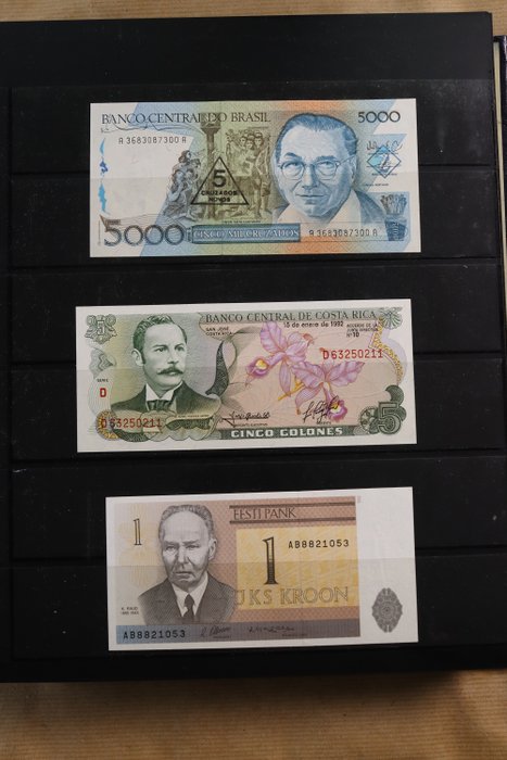 Verden. - 114 Banknotes - Gratis verzending wereldwijd / No reserve price - various dates  (Ingen mindstepris)